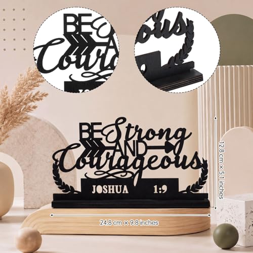 Jetec Inspirational Table Sign Art Decoration, Be Strong and Courageous - style: Be Strong and Courageous