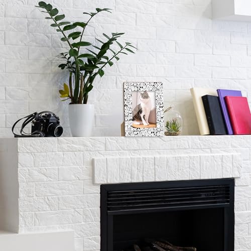 Meow Cat Picture Frame, Cat Mom Lover Gifts for Pet Owner, Mother's Day Memorial Gifts for Friends Women, Desk Decor Kitten Paw Photo Frame -HY01
