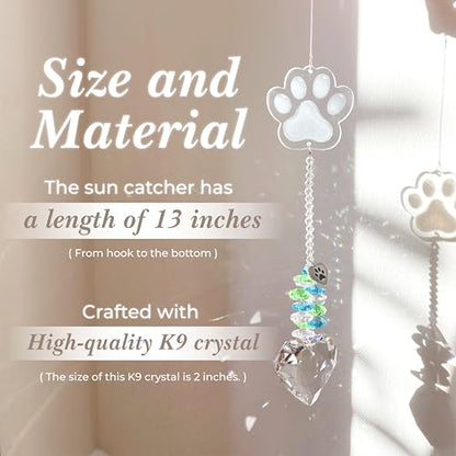 Pet Memorial Suncatcher, Dog Memorial Gifts, Pet Loss, Pet Sympathy, Thoughtful Dogs and Cats Remembrance, Bereavement Gifts - Green - color: Green