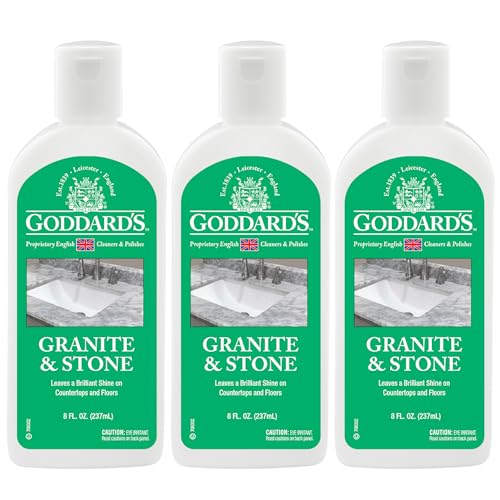 Goddard's Granite & Marble Countertop Polish, Stain Protection, 8 oz, 3pk - size: 8 Fl Oz (Pack of 3), style: Liquid