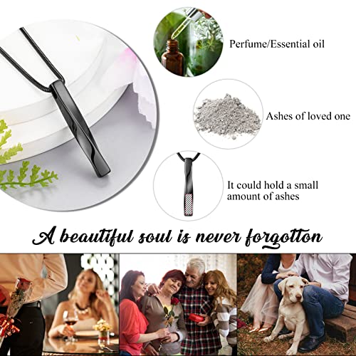 2 PCs Cremation Jewelry for Ashes Twist Bar Urn Necklace for Ashes Cremation Memorial Jewelry Stainless Steel Ashes Jewelry Keepsakes For Women Men - style: Twist
