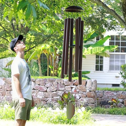 ASTARIN 78" Wind Chimes Outside,2.4in Tubes Metal Handcrafted WindChimes - size: 78" Bronze