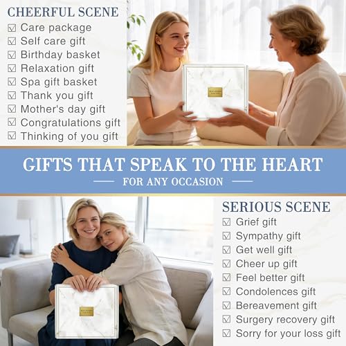 Care Package for Women, 15PC Self Care Gifts for Women Get Well Soon After Surgery, Spa Gift Baskets Mothers Day Birthday Gifts Thank You, Grief, Sympathy Gift for Mom Her Girlfriend Sister Friend - color: Blue