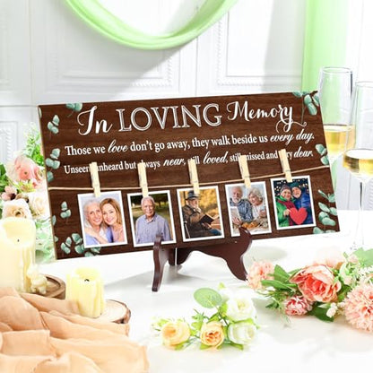 RattanView Wood Memory Sign 16 x 8 Inch in Loving Memory, Eucalyptus 3 - style: Eucalyptus 3
