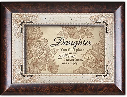 Cottage Garden Daughter You Fill a Place in My Life Burlwood Jewelry Music Box Plays Light Up My Life
