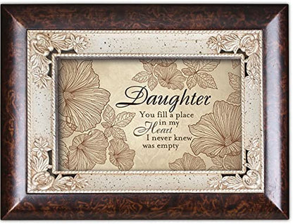Cottage Garden Daughter You Fill a Place in My Life Burlwood Jewelry Music Box Plays Light Up My Life