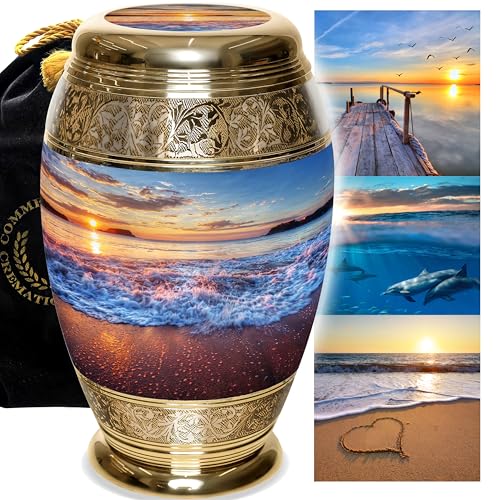 Hawaiian Sunset Cremation Urns for Human Ashes Adult Male Urns for Ashes - color: Hawaiian Sunset, size: Medium