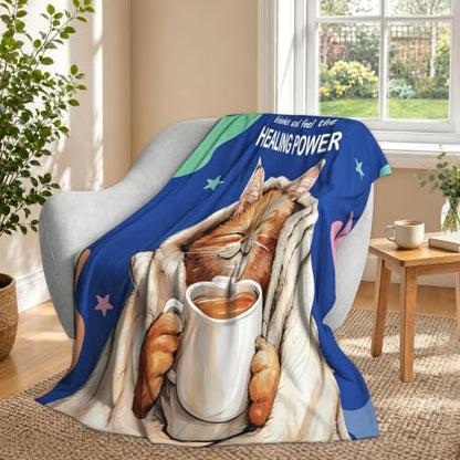 Get Well Gifts for Women Men, Inspirational Throw Blanket Healing Blanket - color: Healing Power