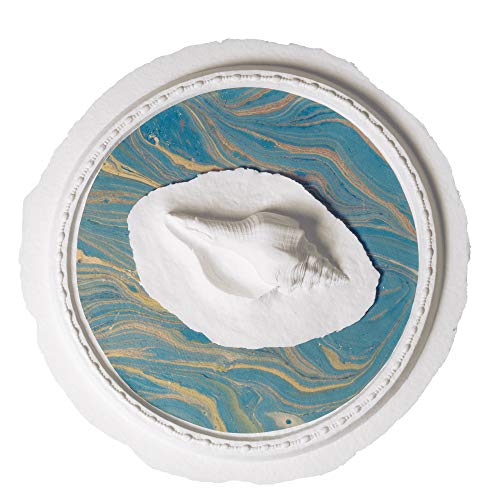 Biodegradable Urn for Human Ashes (Ocean Blue Seashell) Burial, Floats in Water, for Cremation, Ocean Scattering Urn for Ashes, Earth Memorials W-308 - color: Ocean Blue Seashell Biodegradable Cremation Urn