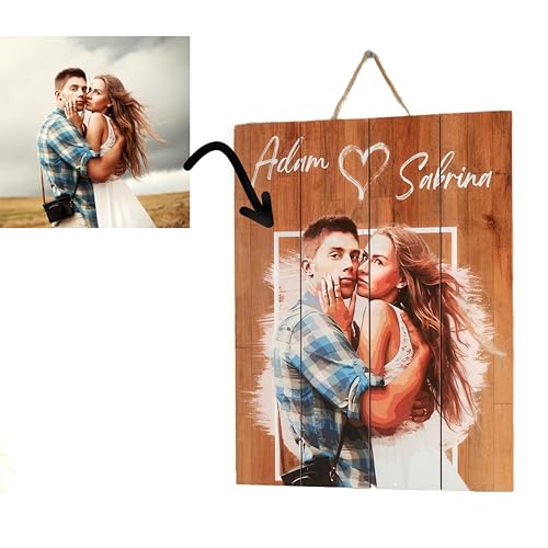 Personalized Wooden Photo Frame Rustic Wooden Picture - color: Frame Design