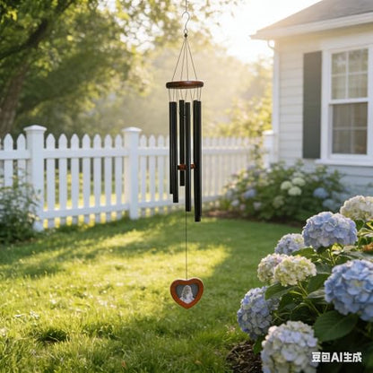 Memorial Wind Chimes, Personalized Sympathy Gifts for Loss of Loved One, Mother, Father, Brother, Sister (Black24inch) - color: Black24inch