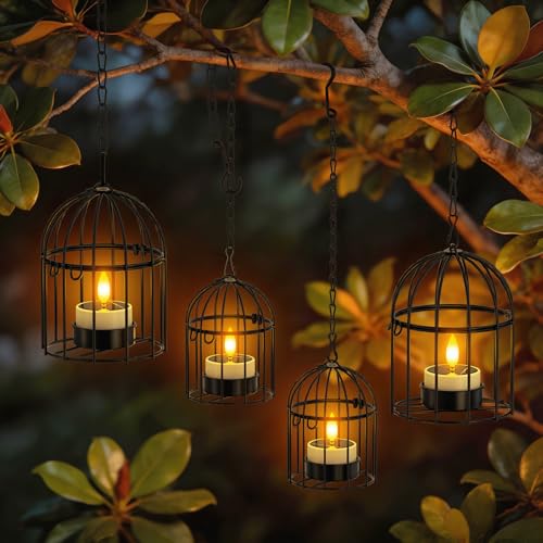 SoulBay Hanging Solar Lanterns Outdoor Waterproof for Patio Garden Decor