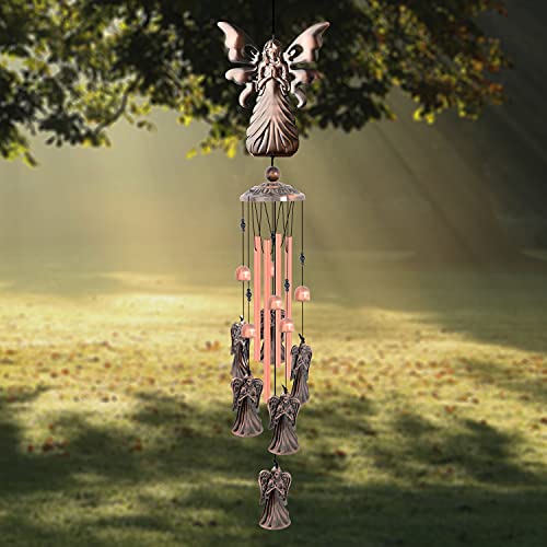 Angel Gifts for Grandma, Mother Wind Chimes,Birthday Gift for mom/Husband/Wife/Women/Aunt/Daughte/Friend/Niece/Sister/Teacher,Gardening Gifts,Memorial Windchime Outside,Yard Decor