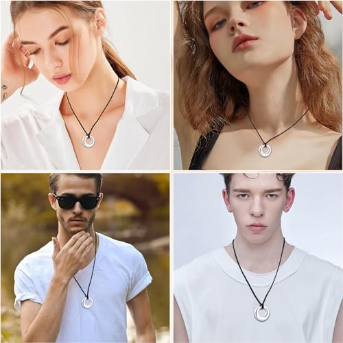 Hearbeingt Cremation Jewelry Urn Necklace for Ashes for Women Men, Circle of Life Eternity Memorial Pendant Ash Jewelry - color: Silvery