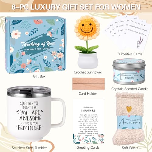 Get Well Gifts for Women, After Surgery Recovery Gifts, Sunflower Gifts for Women Gifts Baskets Feel Better Soon, Birthday Gift Thinking of You Care Package for Mom Her Friend Sister Wife - style: Style 3