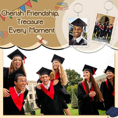 Clear Acrylic Photo Keychain Holder 2 x 3'' Photo Insert Picture Frame Keychain Making Kit DIY Holiday Gifts
