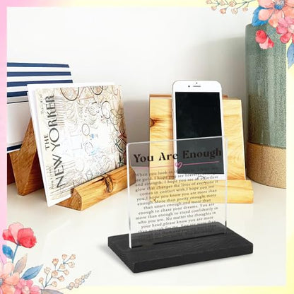 Encouragement Gifts for Women, Get well Soon Gifts for Women, Motivation Gift for Woman, Modern Transparent Acrylic Desk Plaque with Inspirational Quotes, 10 x 10 x 1.5 cm,XXY120 - style: Woman