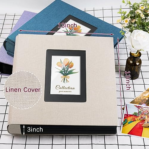 Linen Photo Album 4x6 Large Capacity 1000 Pockets Pictures Fabric Cover Books Albums Wedding School Family Anniversary Baby Memory Engagement Travel Albums(Beige, 1000 Pockets) (Pack of 2) - color: Beige, size: 1000 Pockets (Pack of 2)