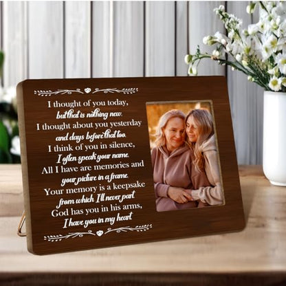 I Have You in My Heart Wood Picture Frame,Memorial Gifts for Loss of Loved One,Memory Gift for Loss of Mother Father Son,Sympathy Gifts Photo Frame - style: Mom-5