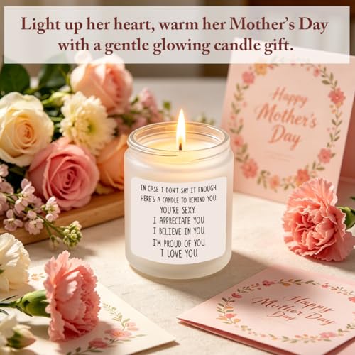 Appreciation Thank You Gifts for Women Romantic Candles Gifts for Him Men | Unique Christmas Anniversary Birthday Gifts Novelty Lavender Scented Soy Candle Gift - color: I Love You
