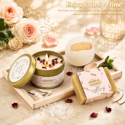 Get Well Gifts for Women, Self Care Spa Kit, Sympathy Care Package, Gift Baskets for Women, Thinking of You Gift for Mom, Sister, Friend