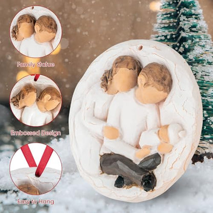 3D Babys First Christmas Ornament 2026 Boy Girl - My 1st Christmas Tree Baby Ornament 2026 for Family of 3-3D Resin Sculpture for First Time Dad Mom New Parents Gifts - style: Baby