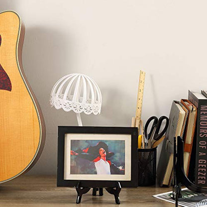 HESTYA 6 Pack 7 Inch Black Acrylic Easel Stand, Display Stand, Plate Holder for Display, Photo Holder Picture Frame Book - color: Black, size: 7 Inch