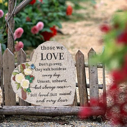 Cross Memorial Garden Stones, 10 inches Sympathy Garden Stone for Loved One, in Memory of Loved one Gifts, Resin Garden Stepping Stones Outdoor, Memorial Gifts