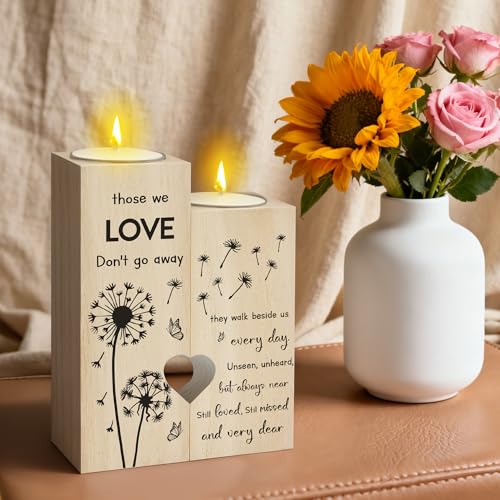 Sympathy Gifts for Loss of Loved One - Sympathy Candle Holder Candlestick Memorial Bereavement in Memory of Condolences Remembrance Gifts for Loss of Mom Dad Grandma Grandpa