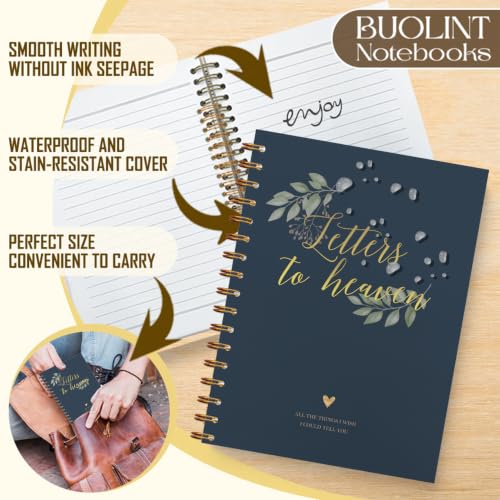 Memorial Gifts Journal for Women Men 5.5x8.7in(Blue) - color: Blue