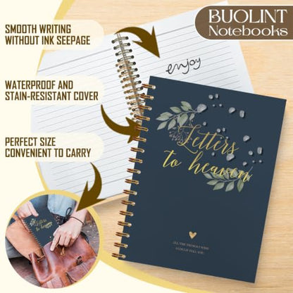Memorial Gifts Journal for Women Men 5.5x8.7in(Blue) - color: Blue