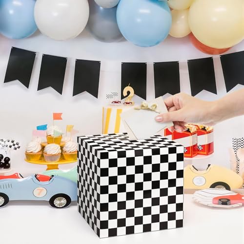 Hxezoc Racing Card Box Sports Party Favors Post Box Cardboard Receiving Money Holder for Racing Theme Wedding Reception, Baby Showers, Anniversary, Birthday Party, Table Centerpiece Decorations - style: Racing