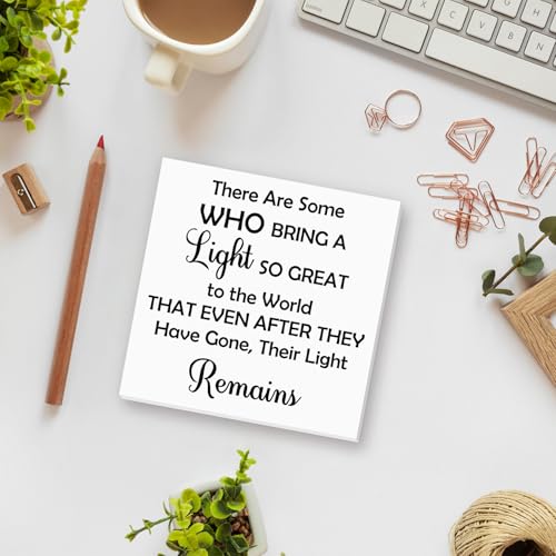Bereavement Gift In Loving Memory Sign Sympathy Gifts for Loss of Friends Sister Brother Grieving Present for Remembrance Table Decor for Home Office Bedroom Wooden Box Sign Desk Decor