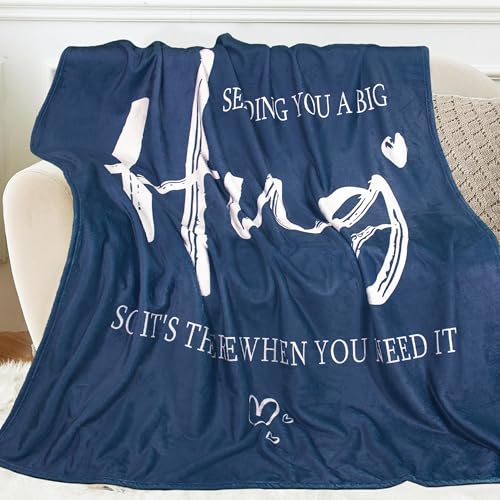 Get Well Gifts for Women Men, Healing Hug Blanket 50"x60" - color: Blue-big Hug