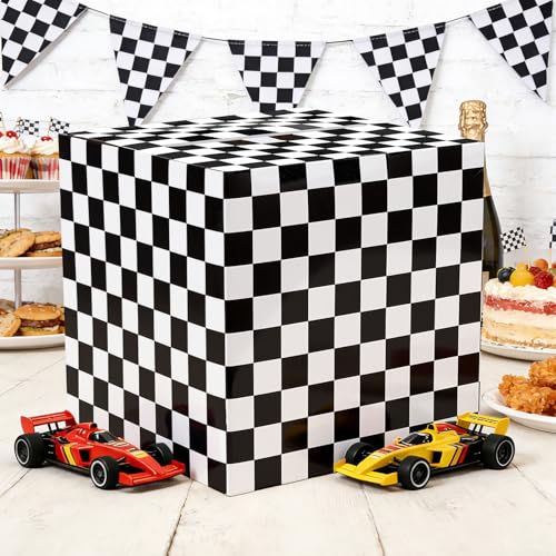 Hxezoc Racing Card Box Sports Party Favors Post Box Cardboard Receiving Money Holder for Racing Theme Wedding Reception, Baby Showers, Anniversary, Birthday Party, Table Centerpiece Decorations - style: Racing