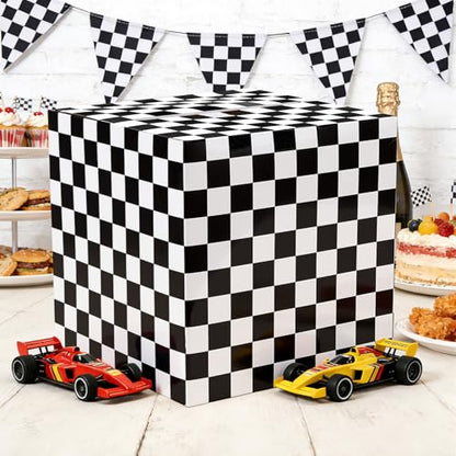 Hxezoc Racing Card Box Sports Party Favors Post Box Cardboard Receiving Money Holder for Racing Theme Wedding Reception, Baby Showers, Anniversary, Birthday Party, Table Centerpiece Decorations - style: Racing