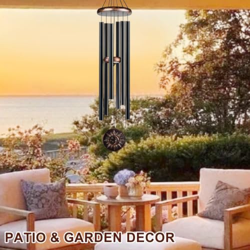 48" Large Wind Chimes for Outside, Sun Moon Star Outdoor Decor - size: 48" Sun Moon Star