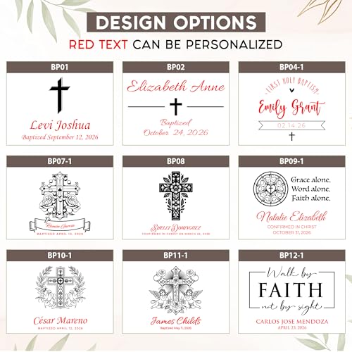 Personalized Baptism Keepsake Box, Christening & First Communion Gift | Add name & ceremony date. Holds baptism photos, rosary & candle. 12 designs, 4 sizes, 4 finishes & optional inside engraving. - style: 14. Baptism Designs 2