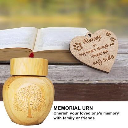 Mini Scattering Urns for Human Ashes, 2.1''x2.6'' Biodegradable Tubes with Tree of Life Pattern Engraved (Set of 2) - size: Mini,2.1''x2.5'',2 Pcs