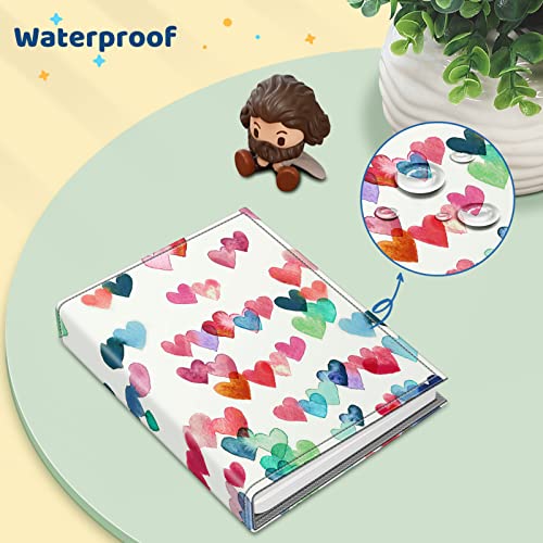 Fintie Photo Album 4x6 Photos - 52 Pockets Small Wallet Albums For Family | Vegan Leather Cover, 4X6 Picture Keepsakes, Family/Wedding/Travel Memory Book, Baby/Kids/Boys/Girls Gift, Raining Hearts - color: Raining Hearts