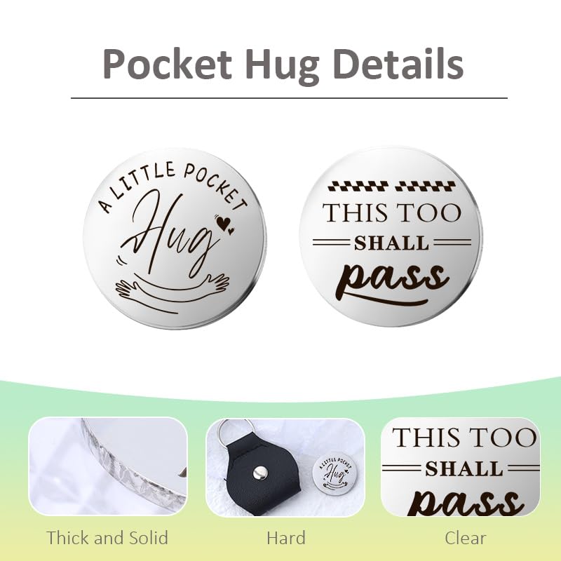 YALLNASL Grandma Aunt Mom Mothers Day Gift for Women Wife Grandpa Uncle Dad Fathers Day Presents for Men Husband Pocket Token - color: Too Shall Pass