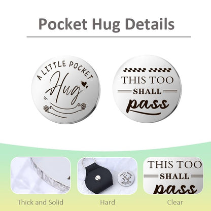 YALLNASL Grandma Aunt Mom Mothers Day Gift for Women Wife Grandpa Uncle Dad Fathers Day Presents for Men Husband Pocket Token - color: Too Shall Pass