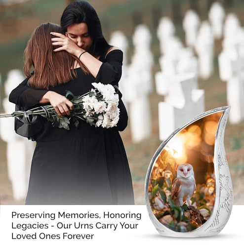 Owl Urn - Tear Drop Urns - Cremation Urns for Human Ashes Adult Male - Decorative Urns - Adult Urns for Human Ashes Women (10 inch Pack of 1) - size: Large