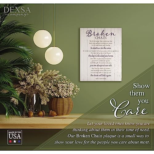 Dexsa Broken Chain 11.75 x 15 Wood Plank Look Wall Art Plaque | Made in the USA - size: 11.75" x 15"