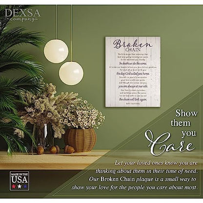 Dexsa Broken Chain 11.75 x 15 Wood Plank Look Wall Art Plaque | Made in the USA - size: 11.75" x 15"