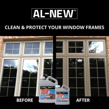 AL-NEW Aluminum Restoration Cleaning Solution | Clean & Restore Patio Furniture, Stainless Steel, and Other Household Metal Surfaces (32 Ounce Kit) - style: 32oz Kit