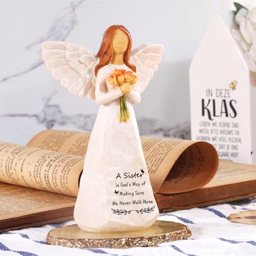 Sister Gifts, 5.5" Resin Angel Figurine - Meaningful Sister Birthday Gifts - color: Sister Gifts