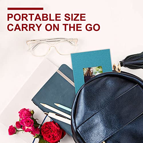 Ywlake Photo Album 4x6 50 Pockets 2 Packs, Small Mini Capacity Linen Photo Album Bulk Sets, Each Pack Holds 50 Top Loader Vertical Only Picture for Kids Boy Girls Teal - color: Teal, size: 50 Pockets/2PK