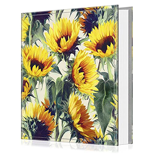 Fintie Photo Album 4x6 Photos - 600 Pockets Large Capacity Albums Book | Vegan Leather Cover, 4X6 Picture Keepsakes, Family/Wedding/Travel Memory Book, Baby/Kids/Boys/Girls Gift, Sunflowers - color: Sunflowers