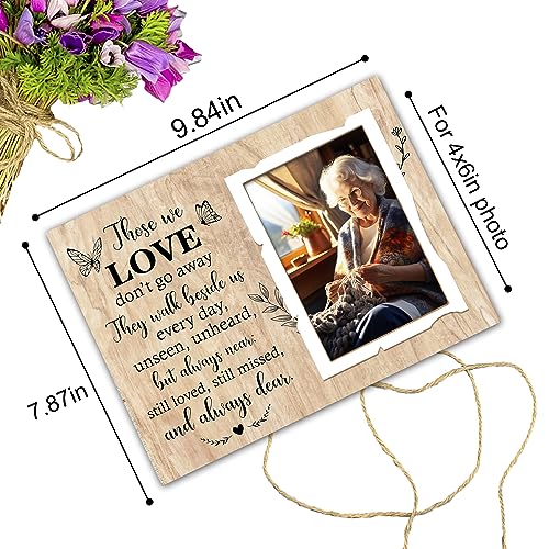Memorial Picture Frame,Remembrance Picture Frame or Memorial Gift,Gifts for Loss of Loved One,Grandmother,Grandfather, Grandparents,Fits 4 x 6 In Photo